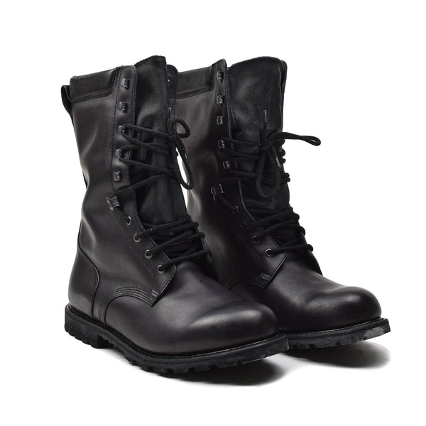 Original French Military boots waterproof genuine leather mid calf army footwear