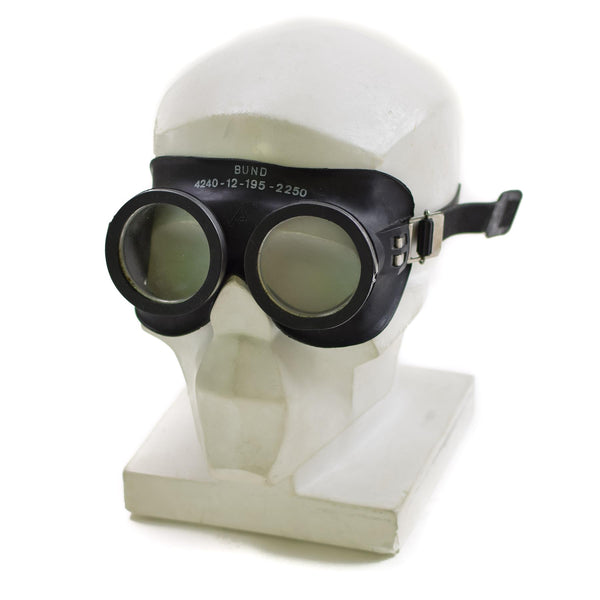 Genuine German army protection goggles BW black Auer face mask surplus NEW