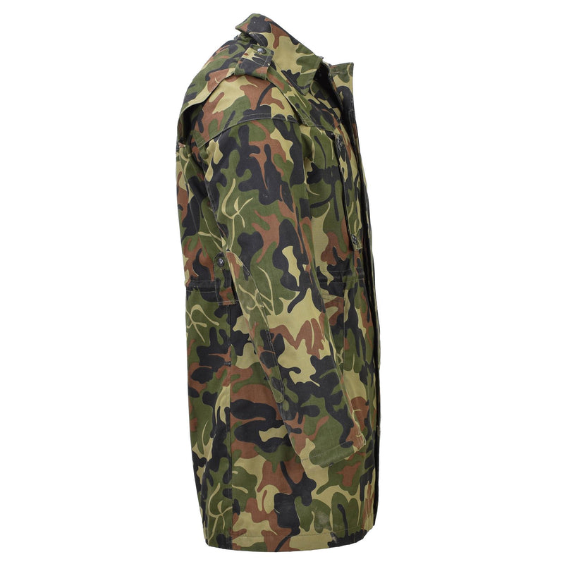 Original Romanian military parka M93 camo leaf hooded long jacket tactical NEW