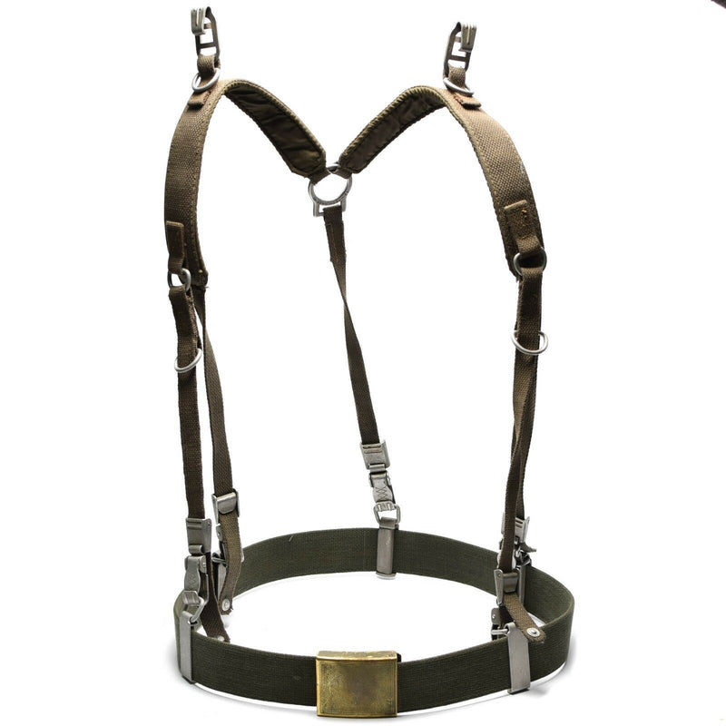 German army Y-strap suspenders belt webbing set system tactical harness pack kit