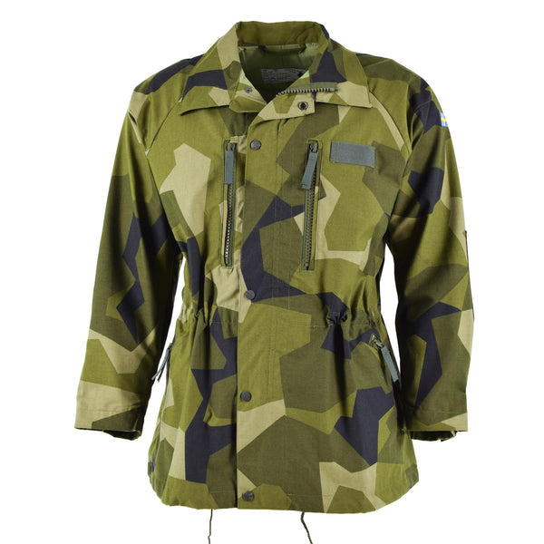 Original Swedish army heavy M90 jacket splinter camo military field troops NEW
