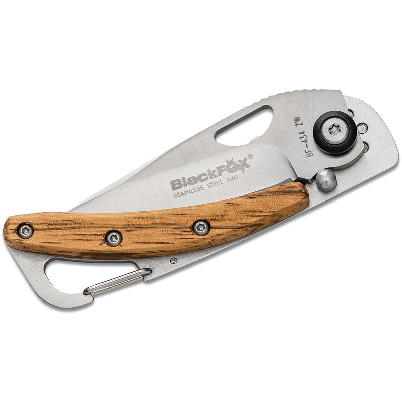 Fox Knives Brand folding pocket knife wood handle satin coated 440 stainless steel