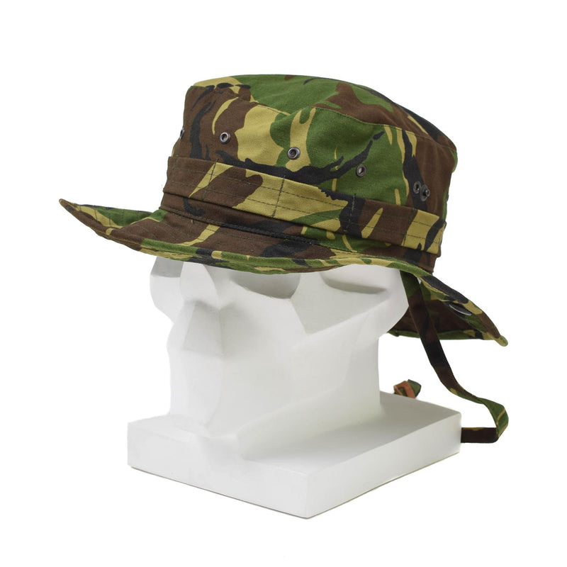 Genuine Dutch military boonie hat DPM camo Panama hat neck flap wide brim NEW