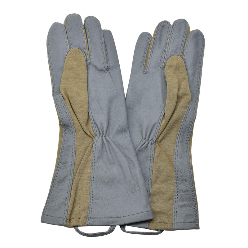 Original Dutch military olive gloves leather heat resistant aramid warmer NEW