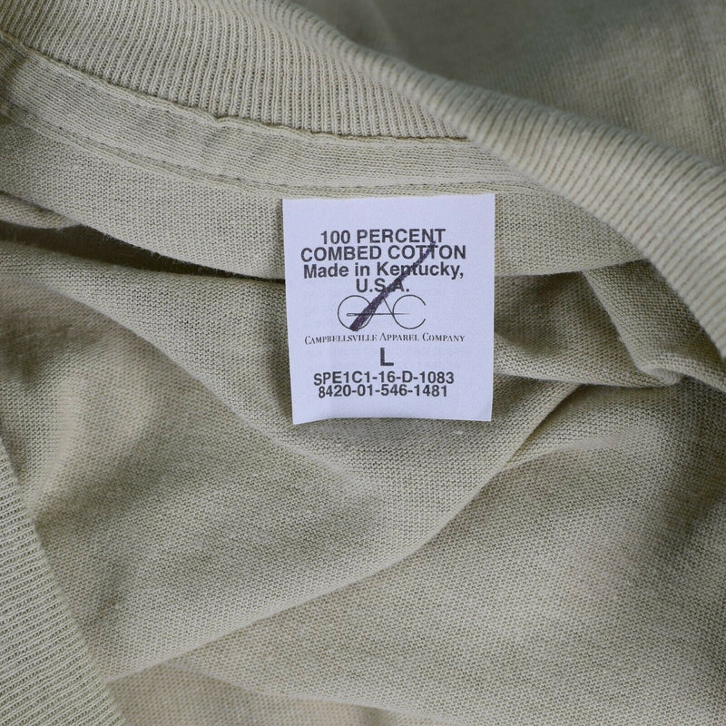 Genuine US army T-shirt Khaki combed cotton shirt short sleeves military NEW