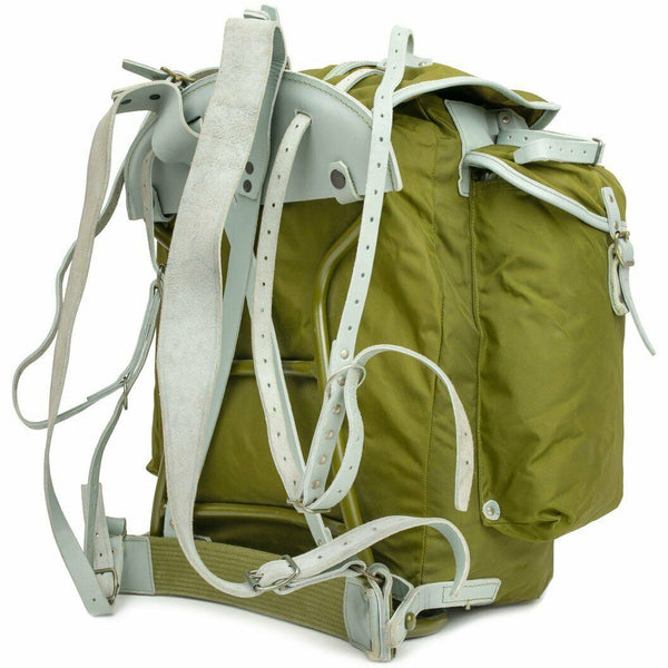 Genuine Norwegian Military Backpack with Frame army canvas leather rucksack Pack