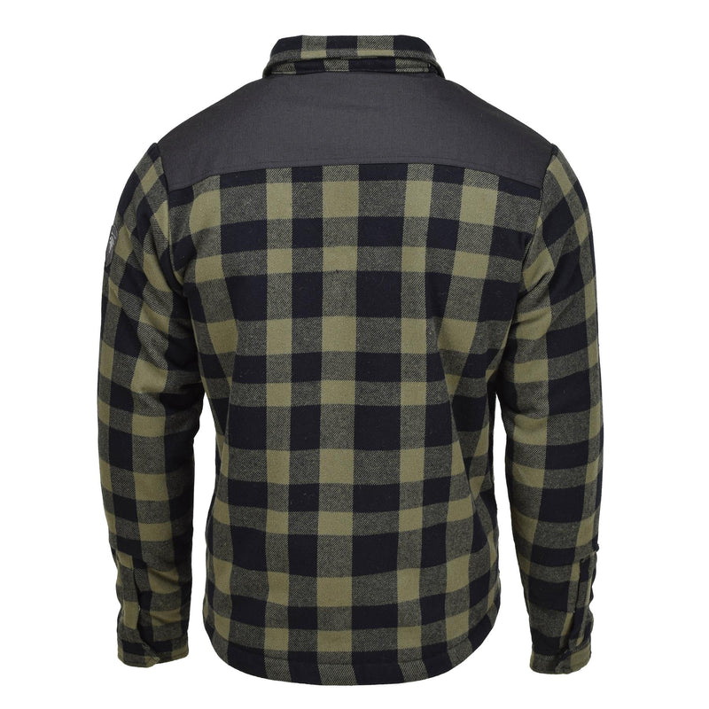 MIL-TEC German Military Lumberjack jacket plaid checkered warm black olive NEW