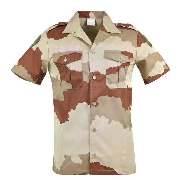 Genuine French army F2 shirt Desert camo short sleeve military surplus issue NEW