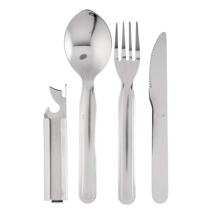 BCB KFS Set Camping Knife Fork Spoon Integrated Can Opener Durable Design - GoMilitar