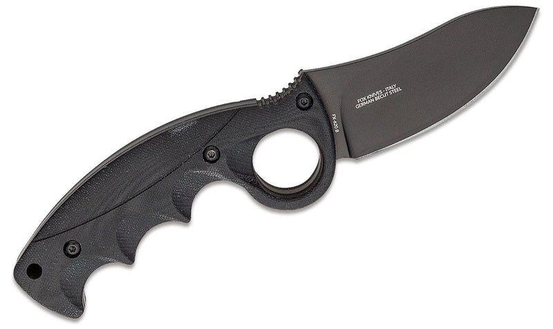 Fox Knives Brand Italy fixed blade knife Alaskan Hunter stainless steel Black