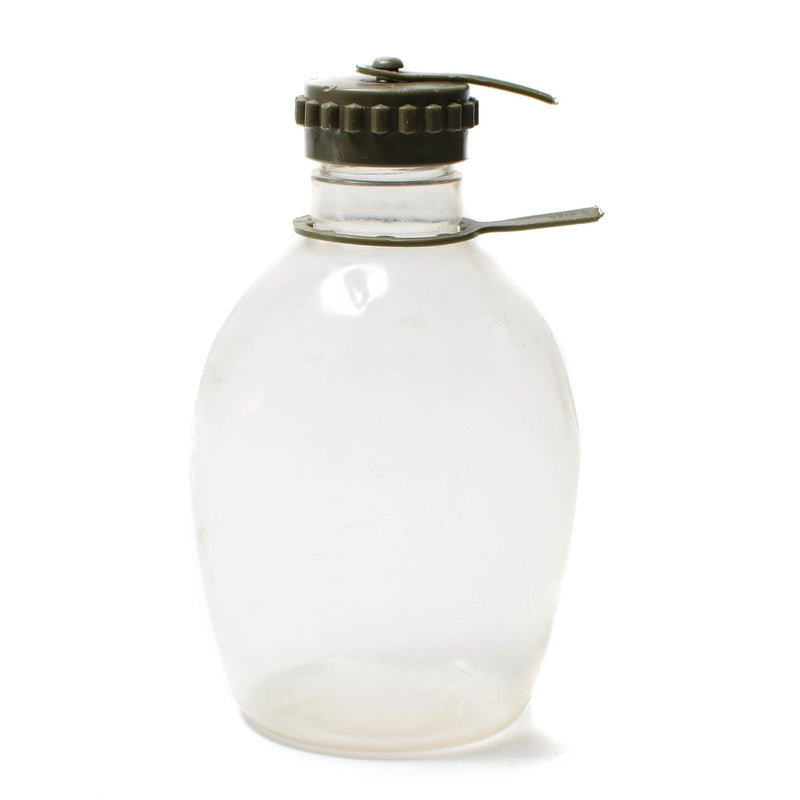 Genuine Austrian Army plastic water bottle field troops canteen pot OD pouch
