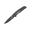 BOKER Black Carbon folding pocket knife 440A stainless steel carbon fiber handle