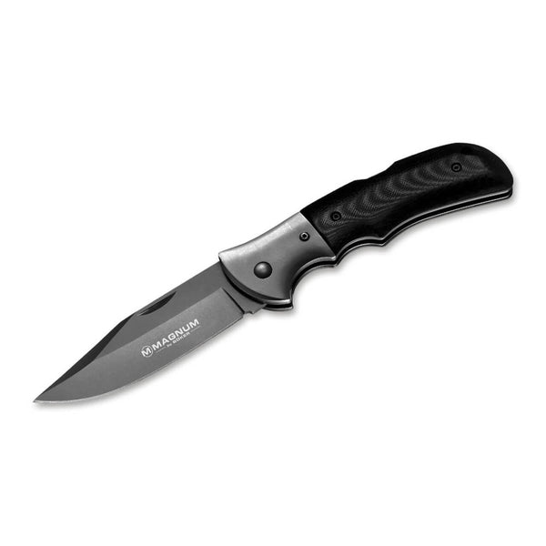BOKER Gray Eminence Pocket knife folding compact black micarta handle 440A steel - GoMilitar