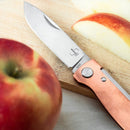 Boker Plus Atlas Folding Pocket Knife 12C27 Steel Blade Copper Handle Bronze
