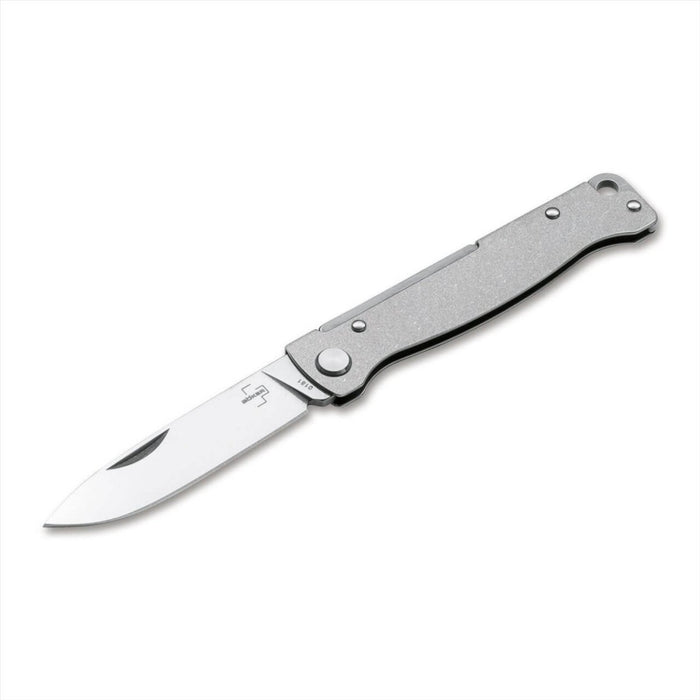Boker Plus Atlas SW Folding Pocket Knife 12C27 Blade Stainless Steel Handle, Folding Knives - GoMilitar
