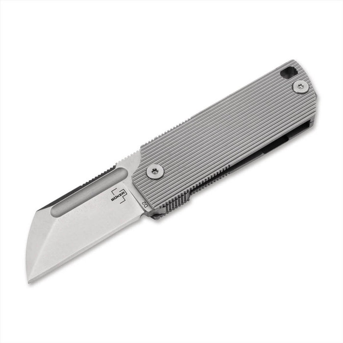 Boker Plus BabyX Folding Pocket Knife D2 Blade Stainless Steel Handle, Gray color, Folding Knives - GoMilitar