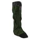 Berghaus Yeti Gore-Tex waterproof green and black gaiter with full front closure and durable rubber rand for hiking.