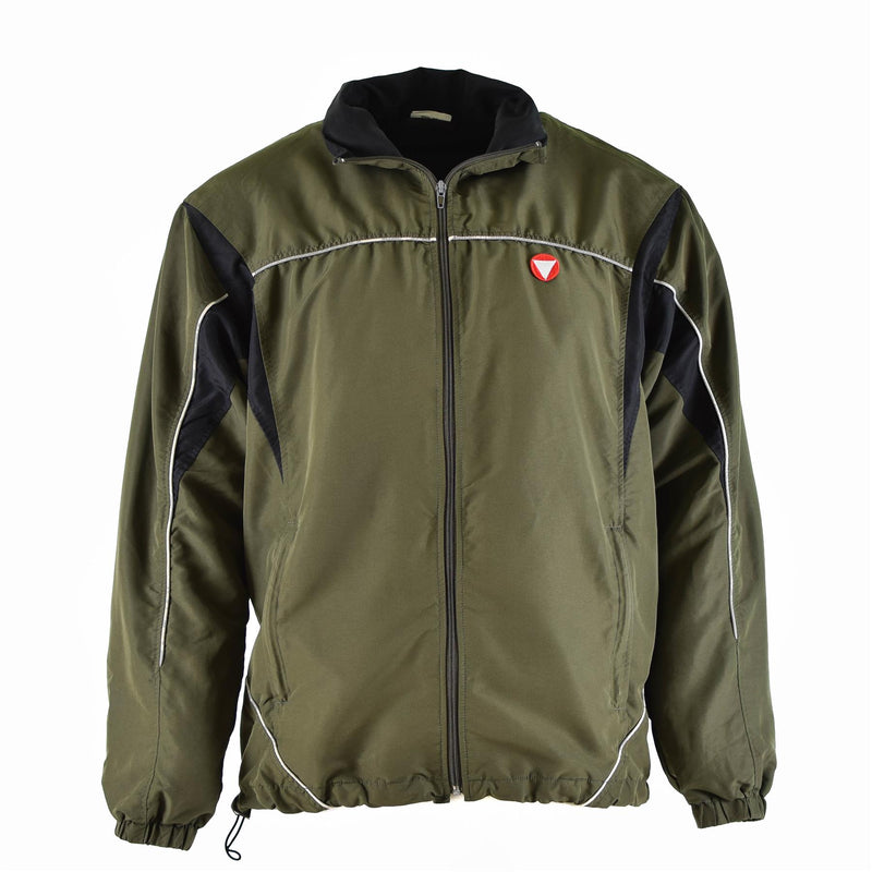 Genuine Austrian Army Training Tracksuit Top Jacket Sports Vintage OD Green