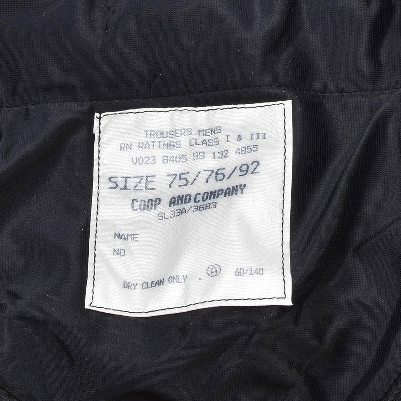 Original British Army royale navy class 1 pants dress black formal trousers NEW