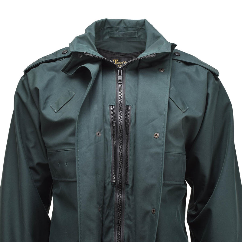 Original British Police uniform anorak waterproof parka raincoat unlined green