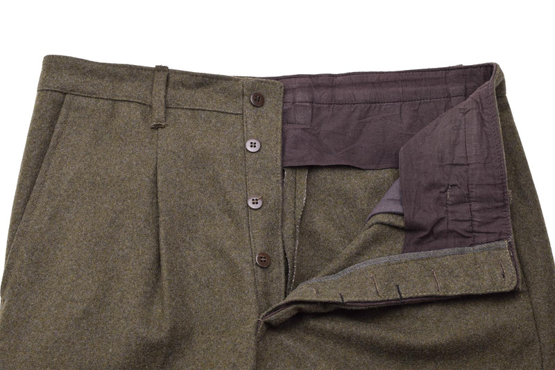 Original Italian military dress uniform pants brown wool vintage trousers army