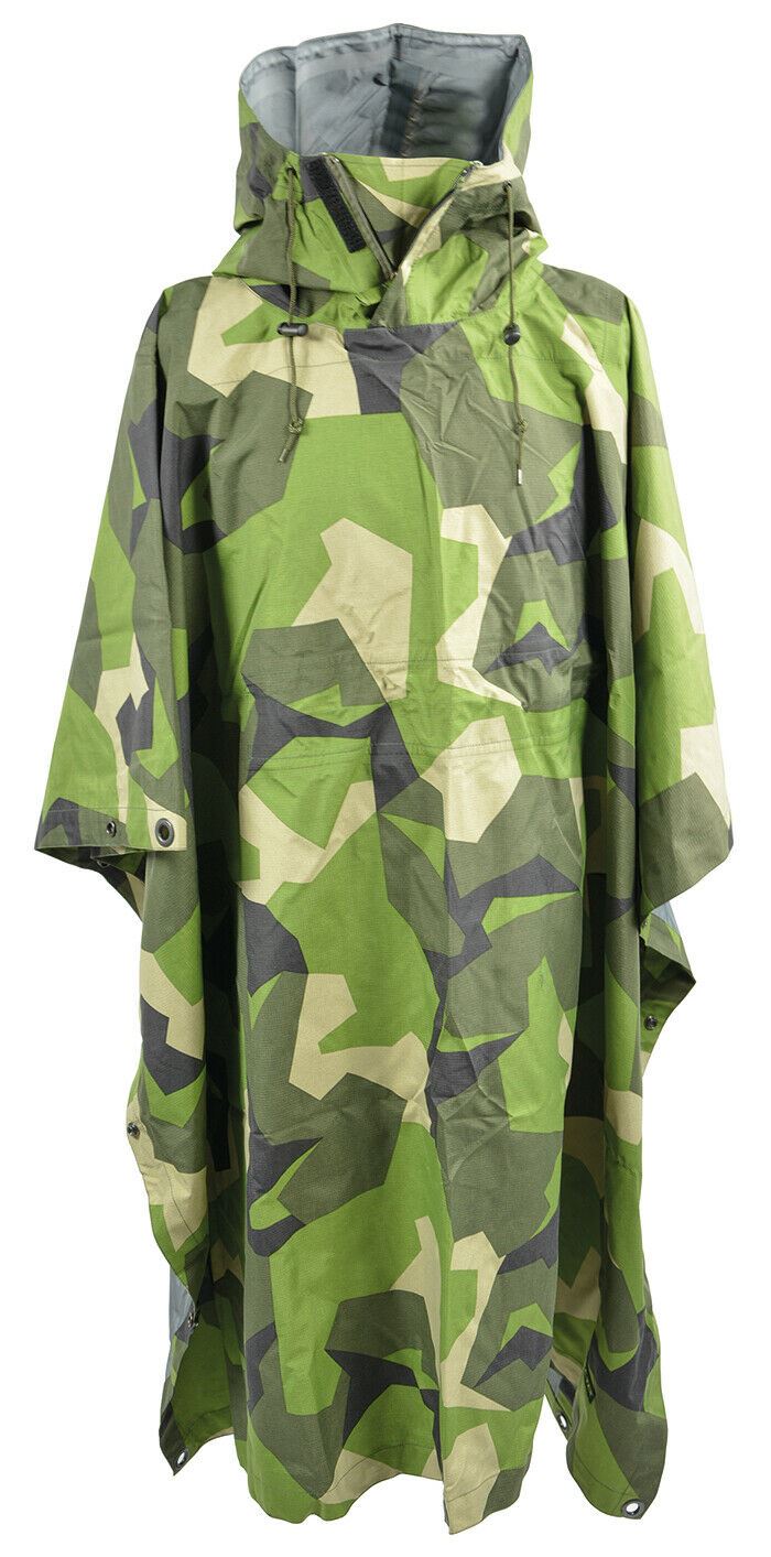 Ale-Tex 3 layer army style waterproof rain poncho cape PTF membrane M90 Camo