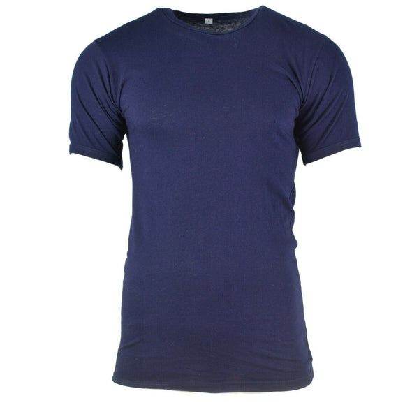 Genuine Italian army navy T-Shirt blue cotton shirt short sleeves military NEW