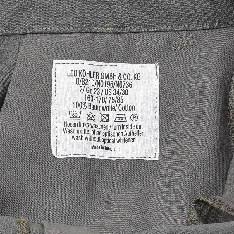 Leo Kohler field pants combat military troops cargo trousers cotton solid olive