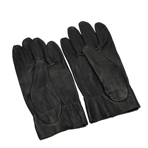Original Czech army combat leather gloves. Genuine black leather NEW