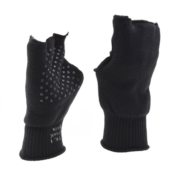 Original Danish military black gloves warmer fingerless non-slip palm army NEW