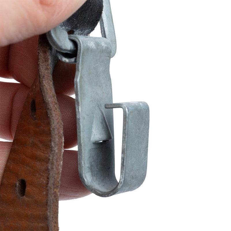Original Austrian army Y-Strap braces genuine leather vintage military surplus