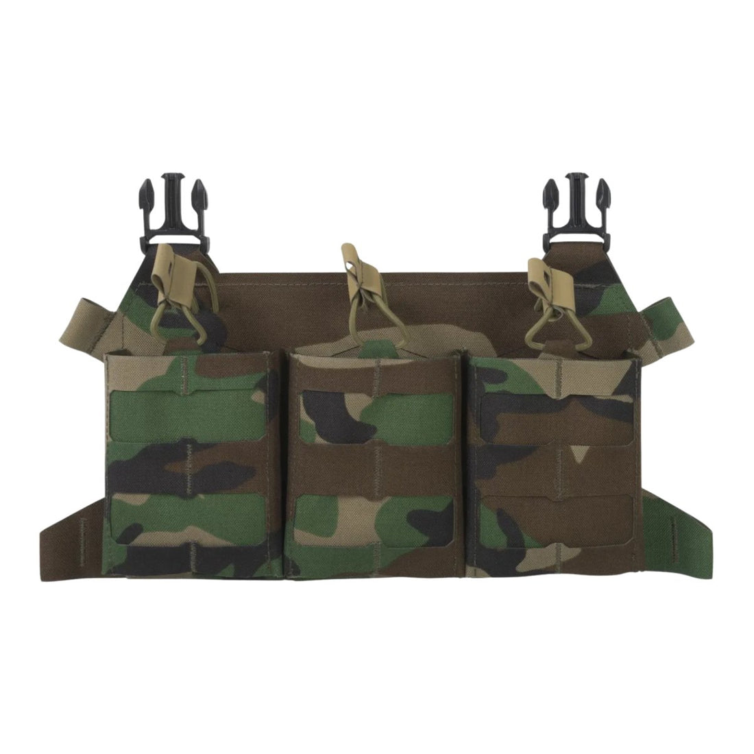 Direct Action Skeletonized Triple 308 Flap Magazine Pouch Woodland Camo