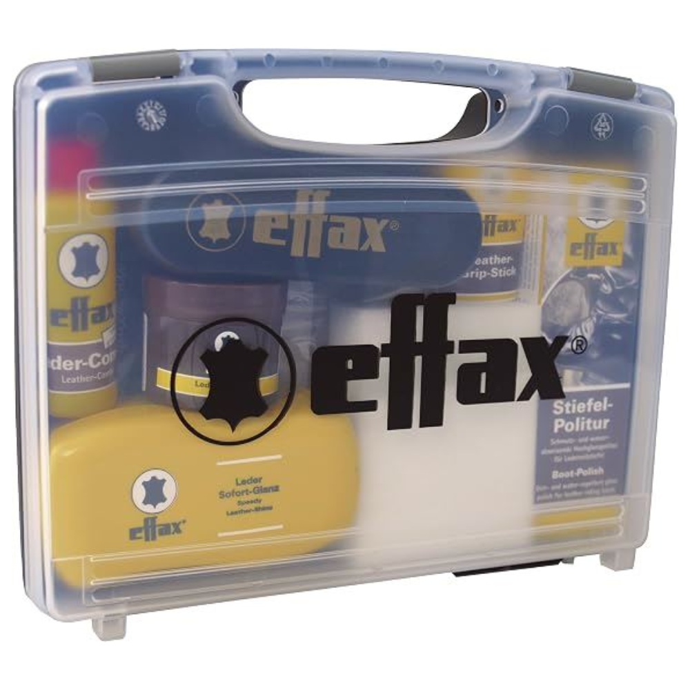 Effax Leather Care Case Complete Leather Cleaning Polishing Kit Travel Set