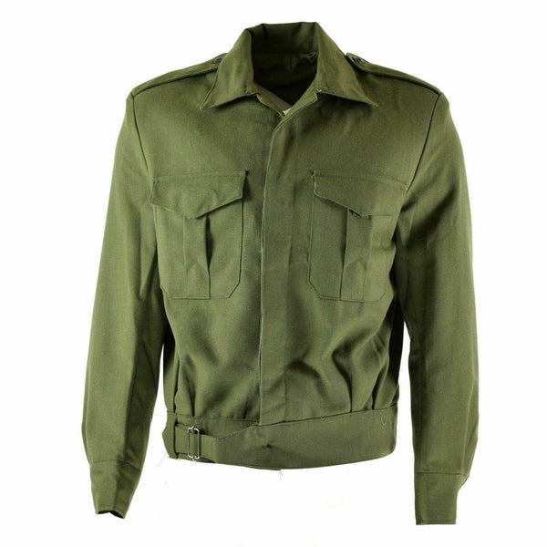 Genuine Greek army Field Ike jacket gabardine wool blaze Olive military NEW