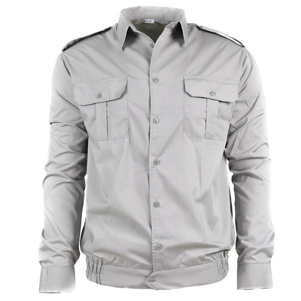 Genuine Bulgarian army cotton grey shirt unissued military long sleeve NEW
