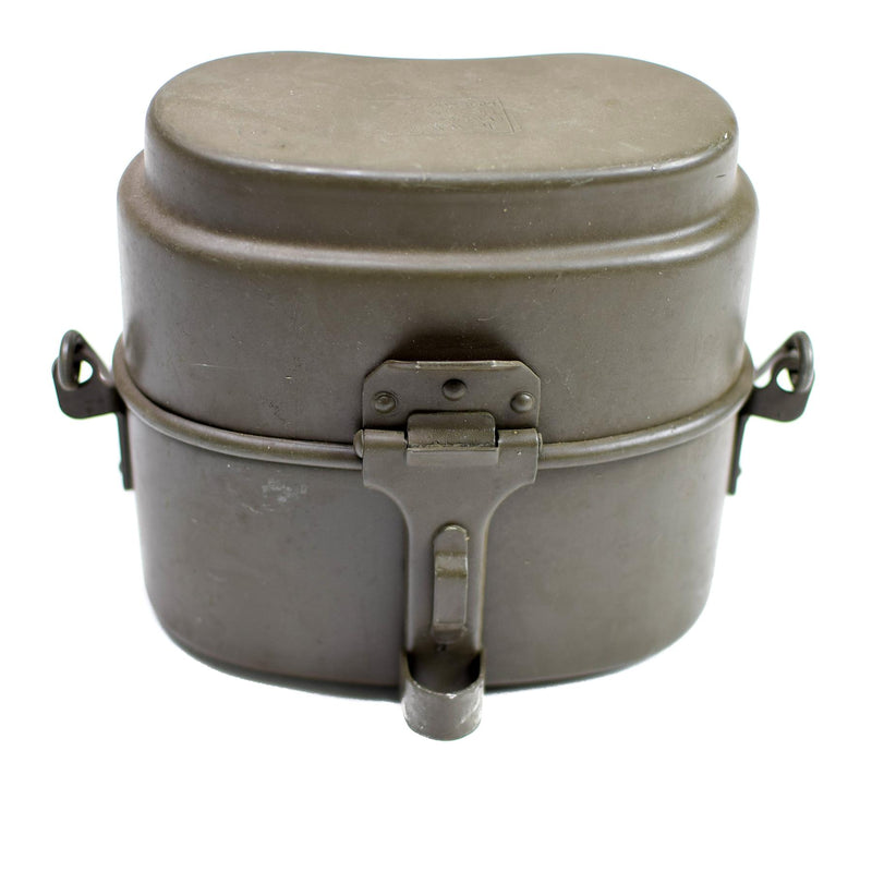 Original Polish Army mess kit Aluminum military bowler pot vintage camping Olive