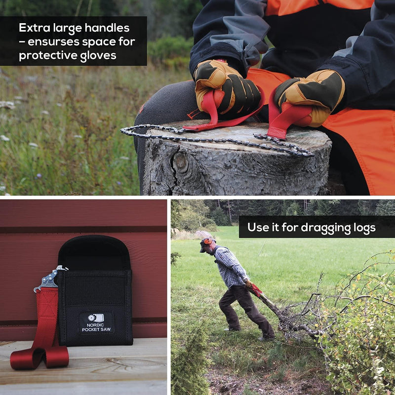 NORDIC POCKET SAW Portable hiking camping carbon steel chainsaw PREMIUM edition