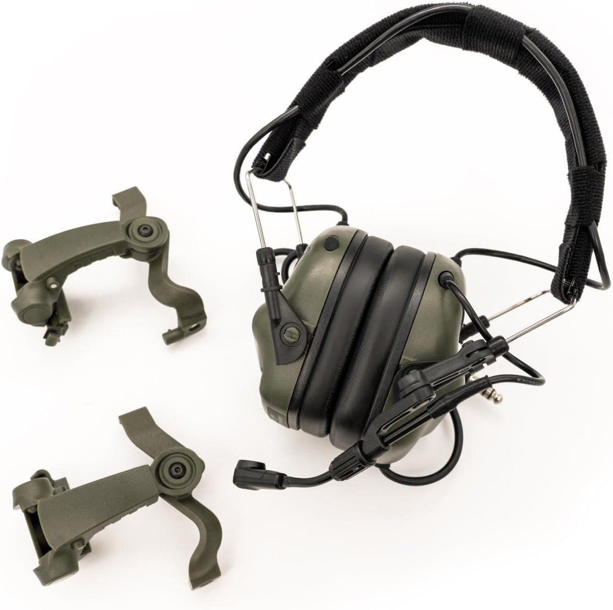 EARMOR M32X Plus Electronic Hearing Protection ARC Rail Headset Olive
