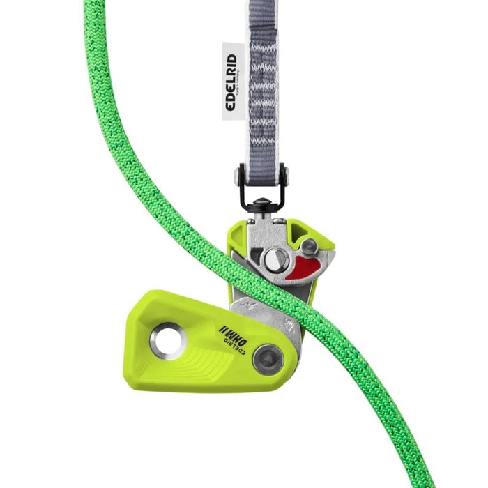 Edelrid OHM Assisted Braking Resistor Device Assists Lighter Belayers Green - GoMilitar