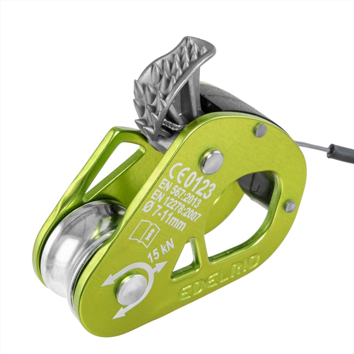 Edelrid SPOC Climbing Pulley Lightweight Aluminium Climbing Gear Yellow