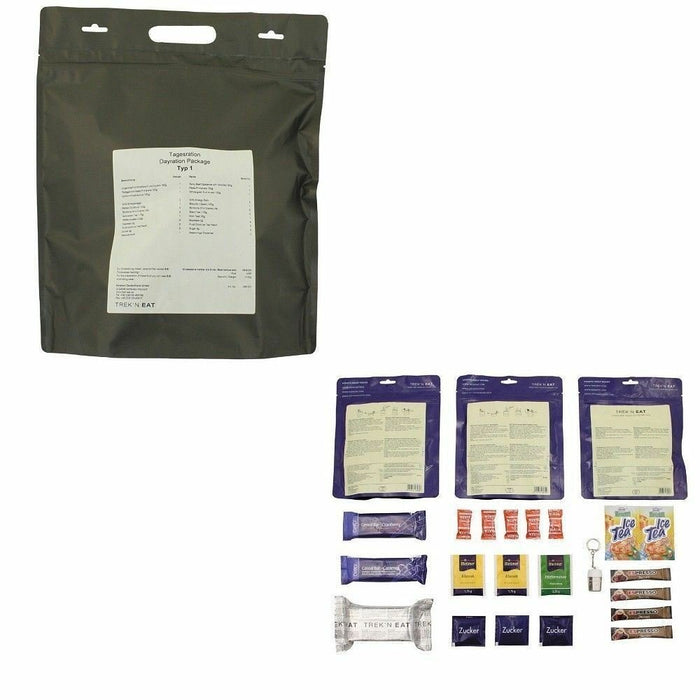 Emergency army survival food 1 day 24h ration military Meal Food prepper MRE (TYP4) - GoMilitar