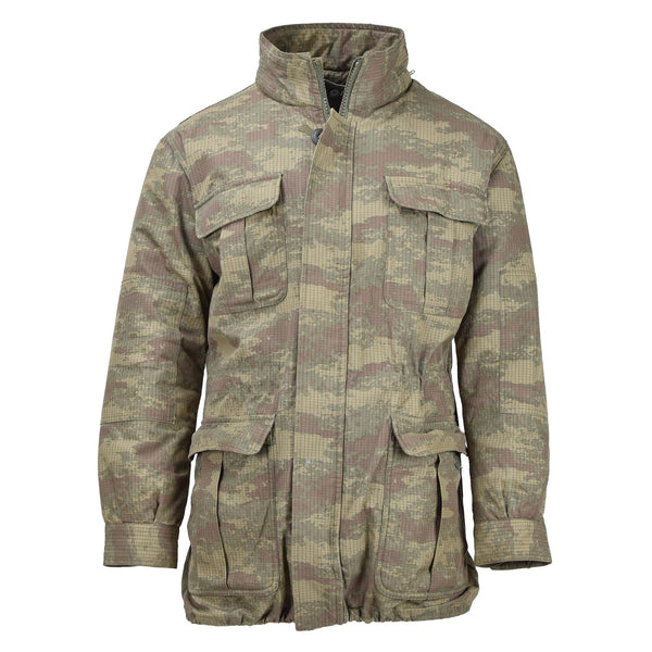 Original Turkish military paratroopers jacket parka camo ripstop lined army