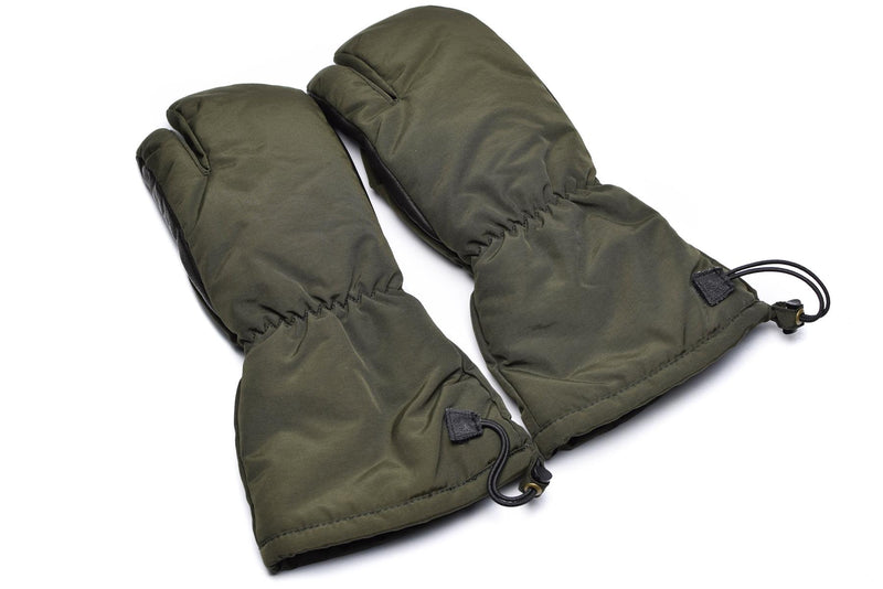 Genuine Danish army trigger finger mittens Syna-Tex gloves OD NEW
