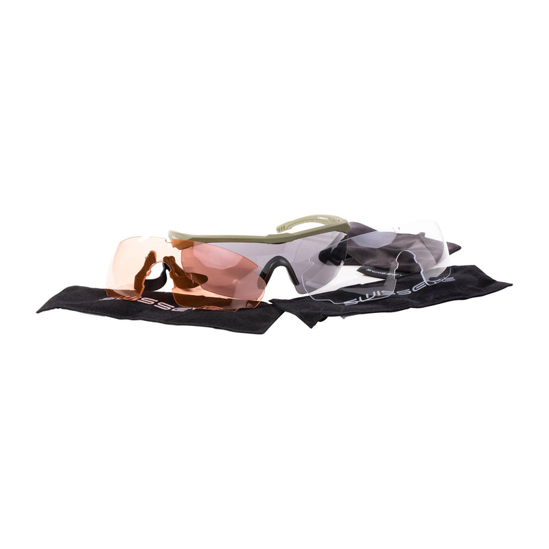 SWISS EYE Safety glasses anti-fog UV protection adjustable angle goggles Olive