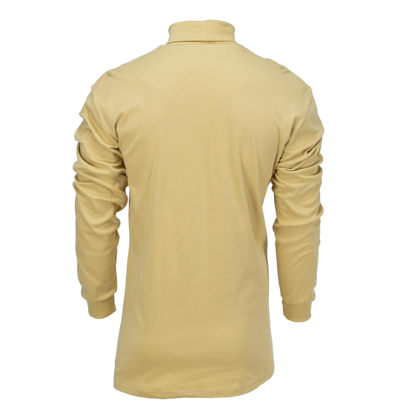Genuine German Military police undershirt lightweight turtle neck shirt sand NEW