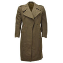 Original Canadian Army Wool Overcoat Military Surplus Vintage Olive Green