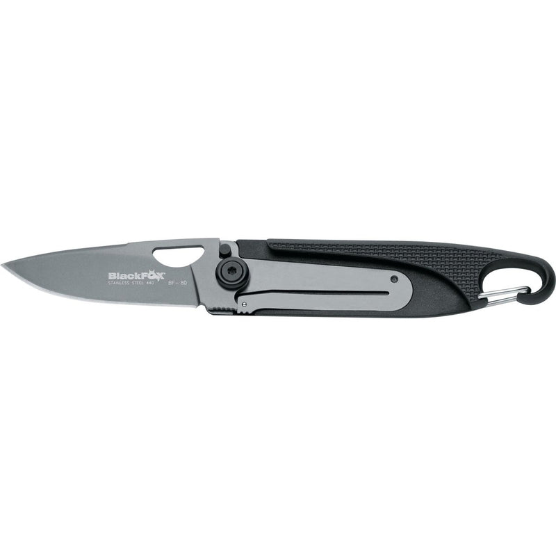 Fox Knives Brand Baroni folding knife titanium coated 440 steel zytel black handle - GoMilitar