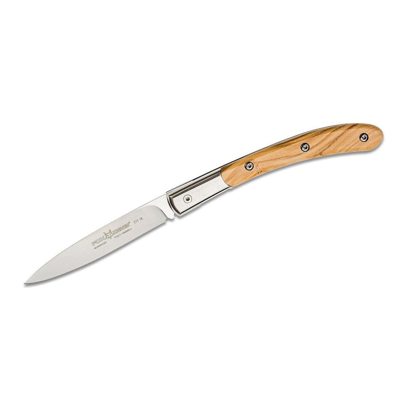 Fox Knives Brand Italy Elite folding knife stainless steel N690CO Olive wood