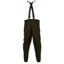 Genuine Austrian military heavy warm pants with braces tanker trousers in olive color