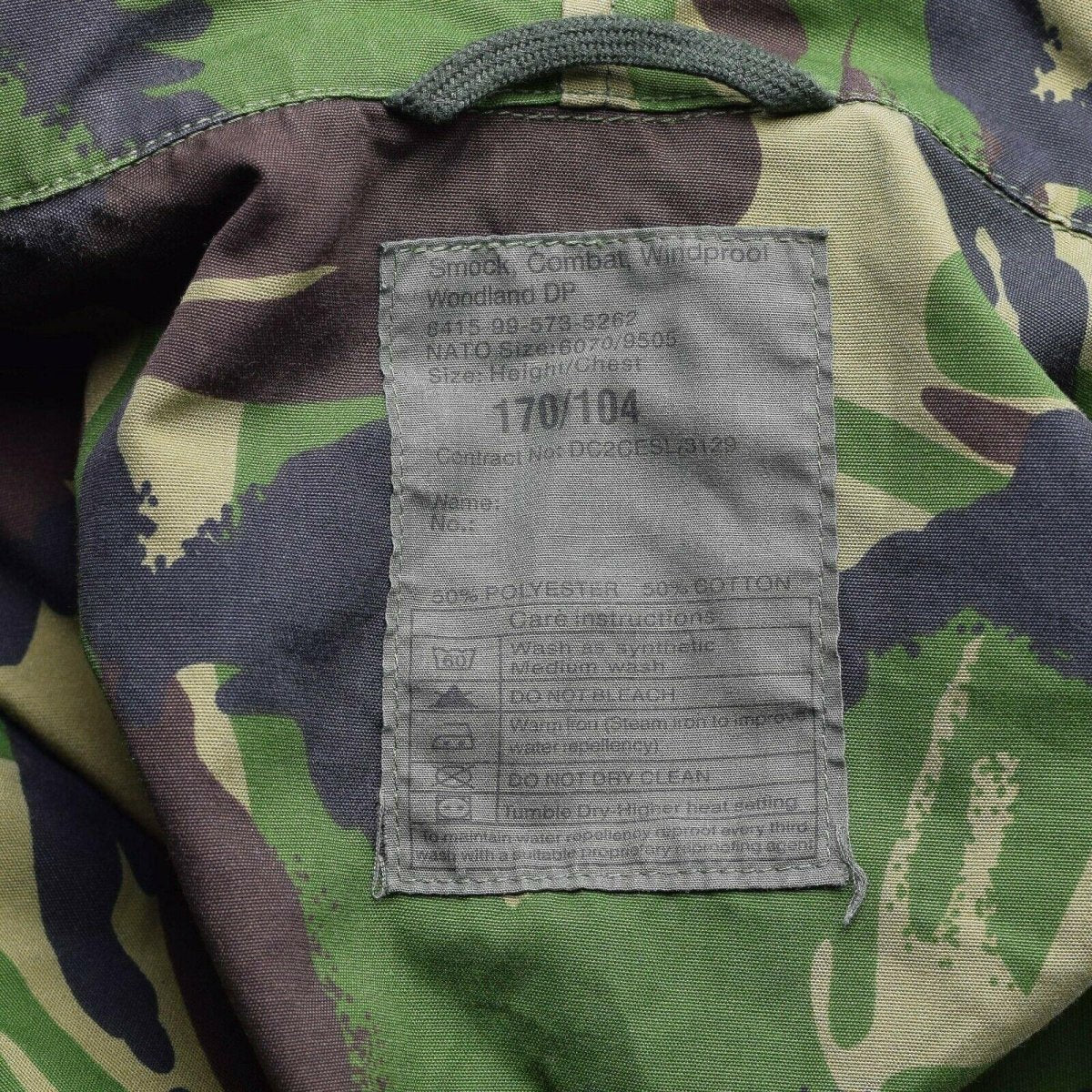Genuine British military combat smock field jacket hooded windproof DPM camo